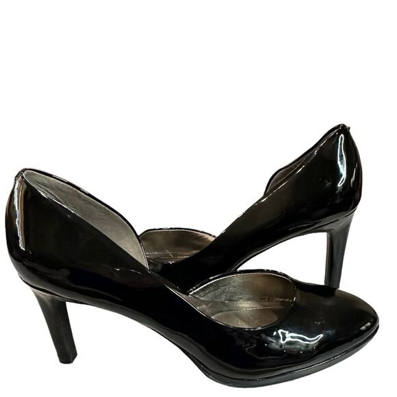 BANDOLINO Franando bla clean faux patent leather  high low pumps size 7.5 - Picture 5 of 7